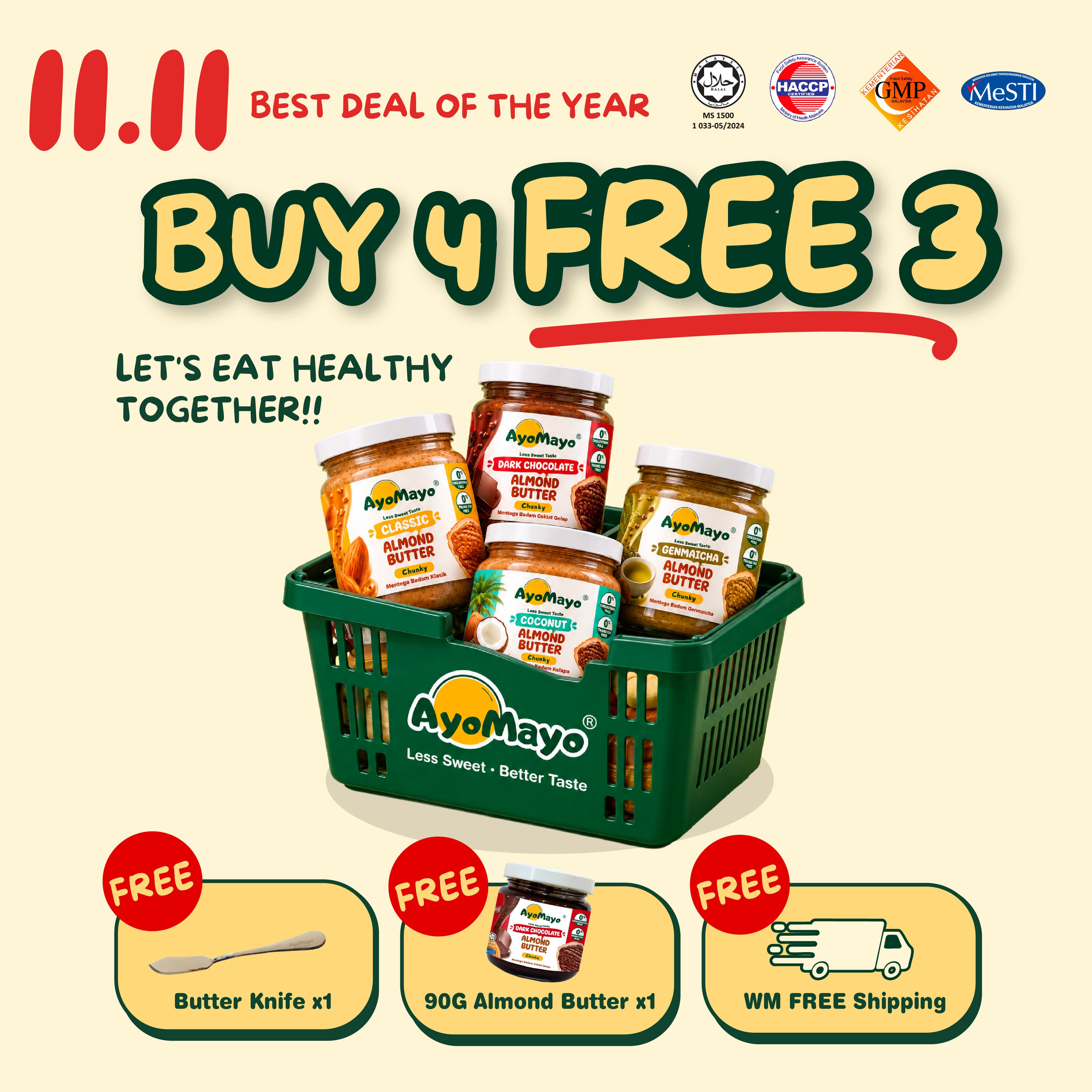 11.11 Best Deal- Choose Any 4x180G Almond Butter