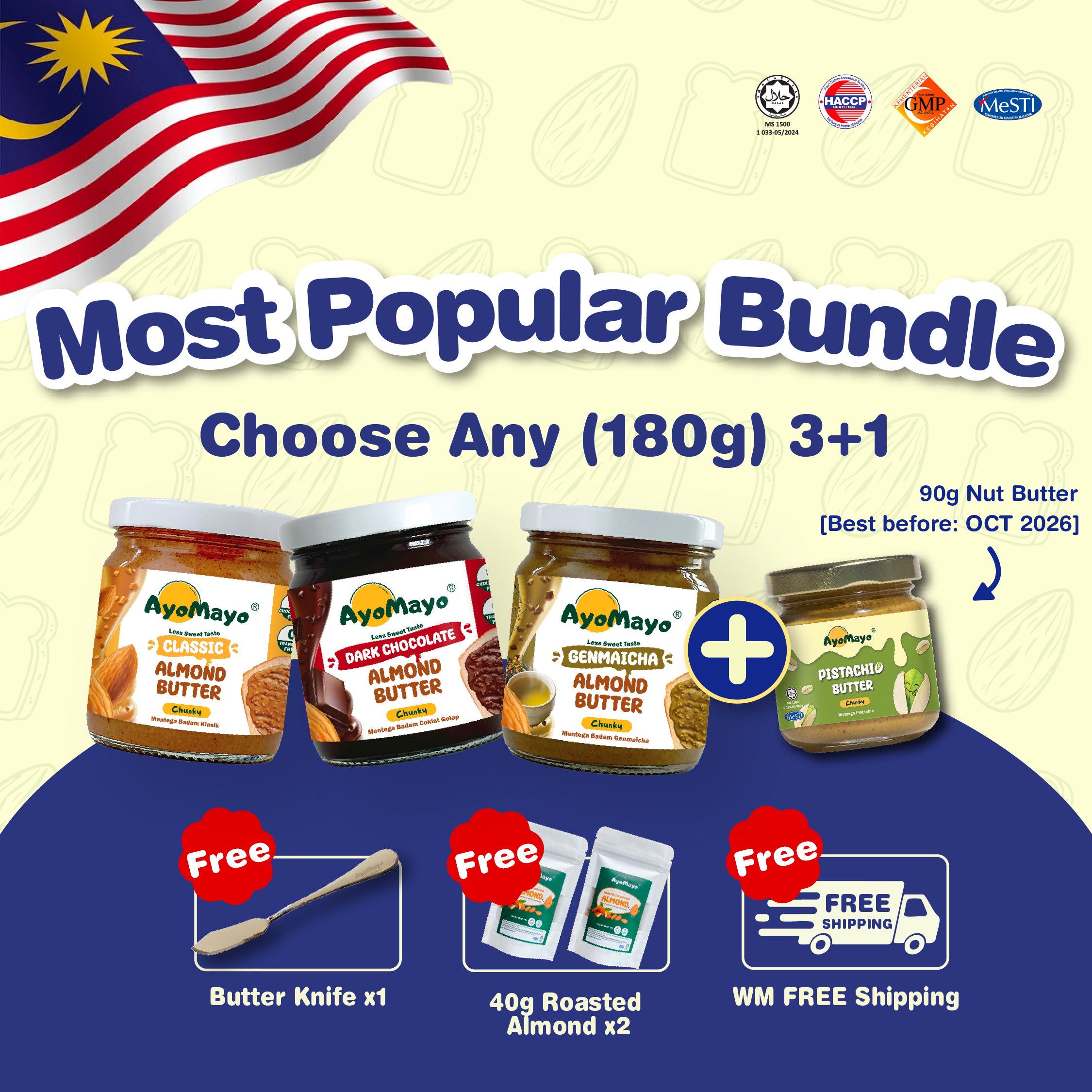 Most Popular Bundle: 3+1 Nut Butter (180g)
