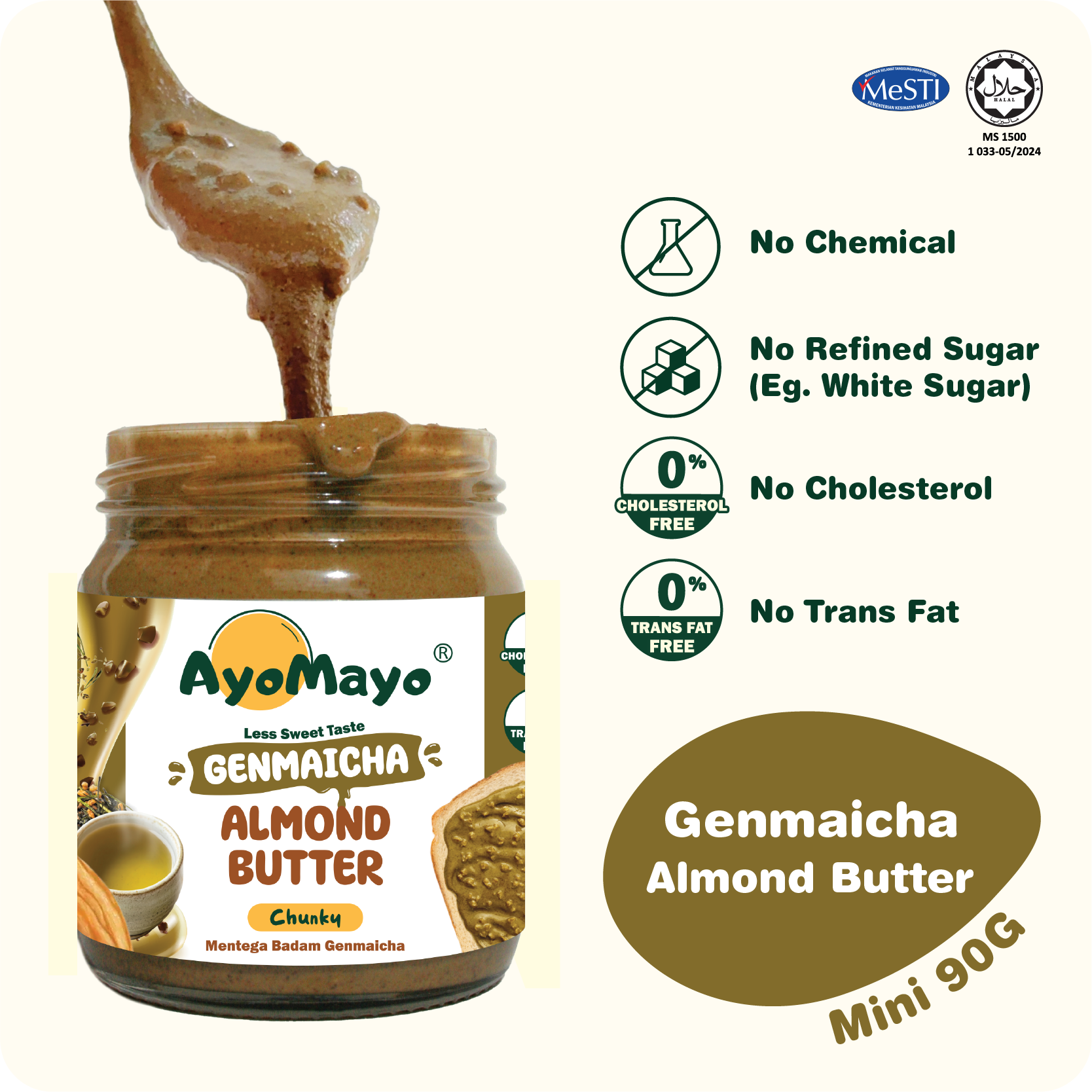 90G Genmaicha Almond Butter (Chunky)